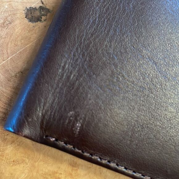 Fossil Mens Leather Bi-Fold Wallet with Change Compartment - Picture 7 of 8